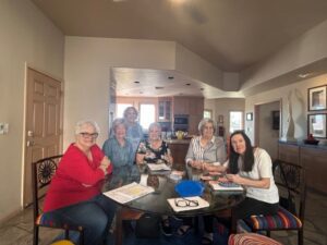 Group of women around kitchen table