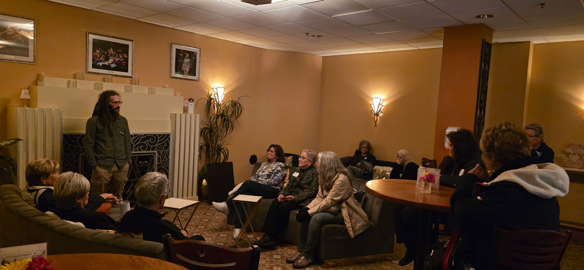 Community meeting in cozy living room